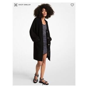 NWT Michael Kors Womens extra small wool blend long sleeve oversized cardigan